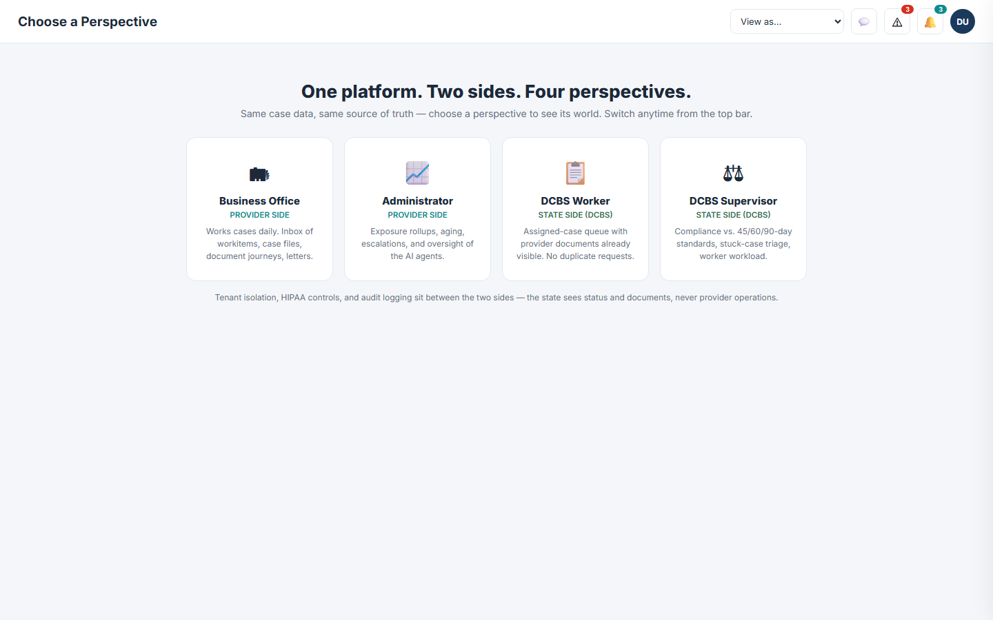 One platform, two sides